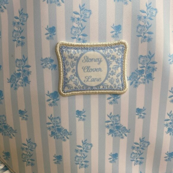 Stoney Clover Lane Heart High Tea Printed Ruffle Heart Tote Bag ruffle SCL - Picture 2 of 13